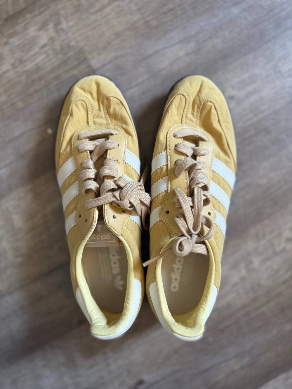 Adidas Samba OG Reflective Nylon Oat Yellow Sneakers Women’s 8 / Men’s 7 - Picture 2 of 6